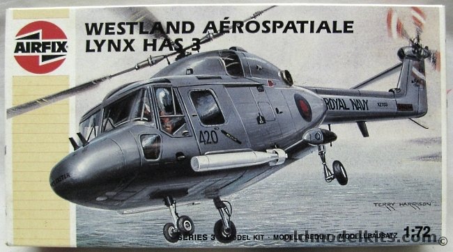 Airfix 1/72 Westland Lynx HAS 3 - FAA No. 815 Sq HMS Exeter April 1986 / Flotille 31F Aernovale July 1984 (Lebanon Theater), 03054 plastic model kit